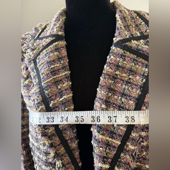 Bisou Bisou Women's Tweed Blazer - Black and Cream - Picture 9 of 9